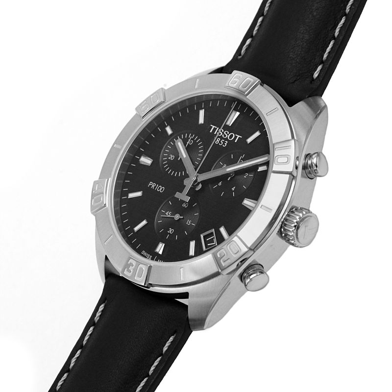 Tissot pr100 sale leather strap