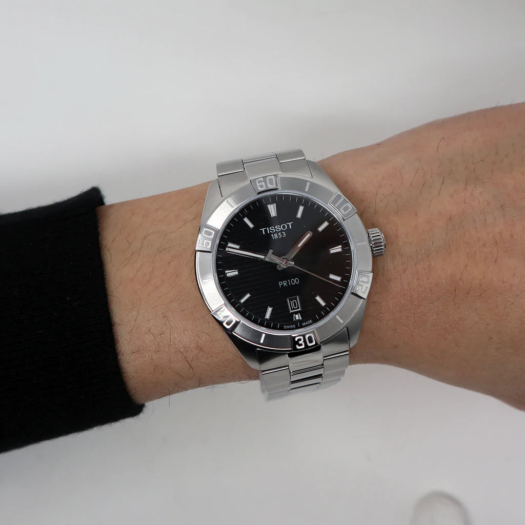 Tissot pr 2025 100 black dial
