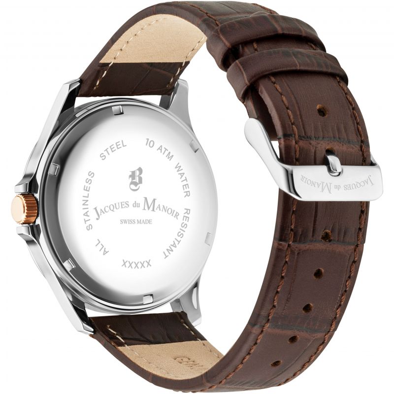 JDM Military JDM-WG001-02 Alpha I White Dial Brown Leather Men's Watch - mzwatcheslk srilanka