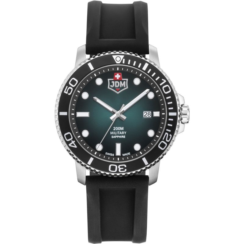 JDM Military JDM-WG008-02 Tango Green Dial Black Silicone Men's Watch - mzwatcheslk srilanka