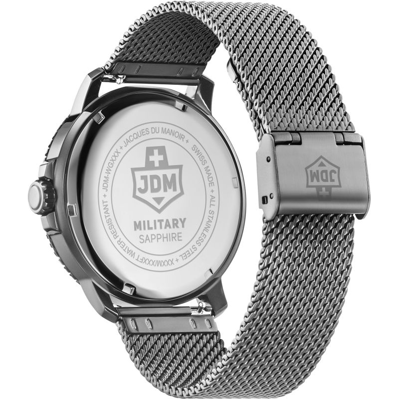 JDM Military JDM-WG008-06 Tango Grey Dial Gunmetal PVD Stainless Steel Mesh Men's Watch - mzwatcheslk srilanka