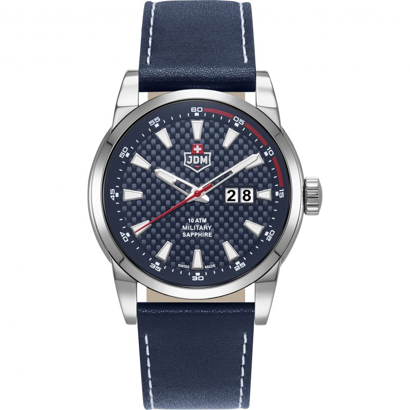 JDM Military JDM-WG013-02 Foxtrot Blue Dial Blue Leather Men's Watch - mzwatcheslk srilanka