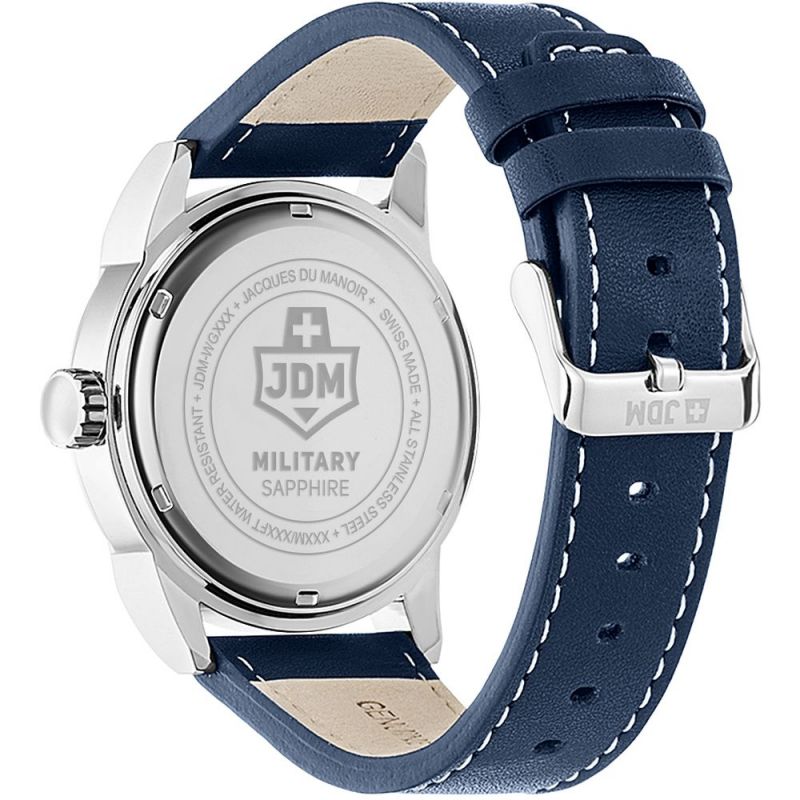 JDM Military JDM-WG013-02 Foxtrot Blue Dial Blue Leather Men's Watch - mzwatcheslk srilanka