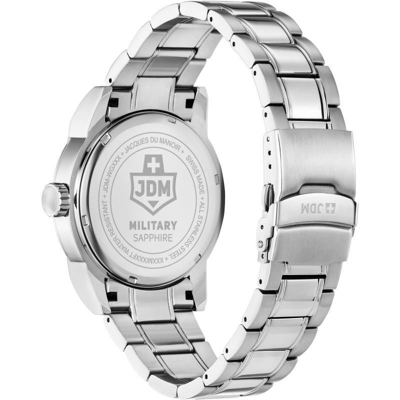 JDM Military JDM-WG013-04  Foxtrot Black Dial Stainless Steel Men's Watch - mzwatcheslk srilanka