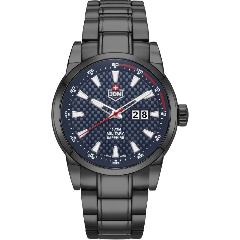 JDM Military JDM-WG013-06 Foxtrot Blue Dial Black PVD Stainless Steel Men's Watch - mzwatcheslk srilanka