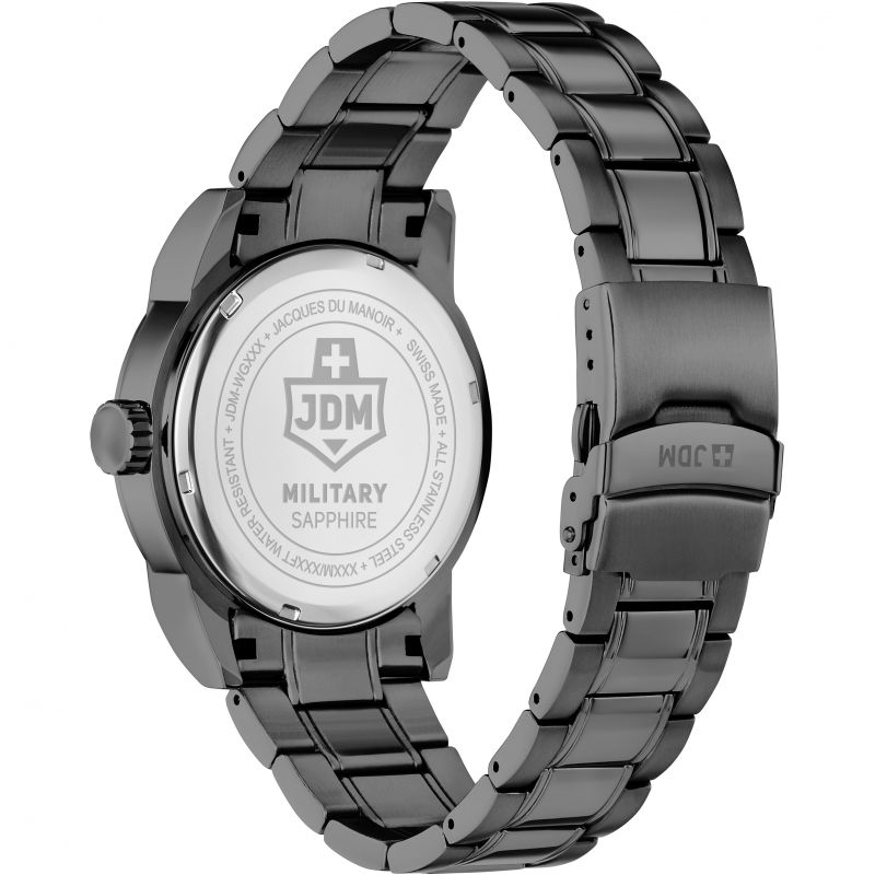 JDM Military JDM-WG013-06 Foxtrot Blue Dial Black PVD Stainless Steel Men's Watch - mzwatcheslk srilanka