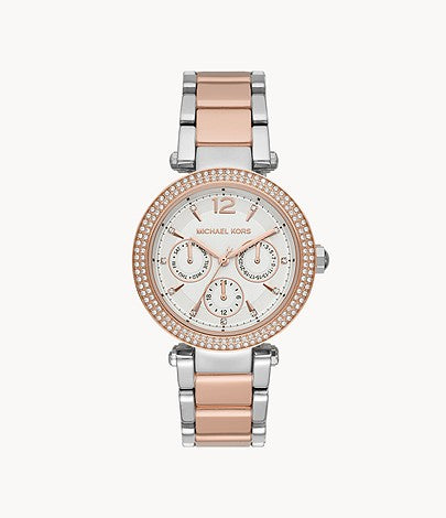 Michael Kors Parker Two Tone Rose Gold Stainless Steel MK 6301 Womens Watch - mzwatcheslk srilanka