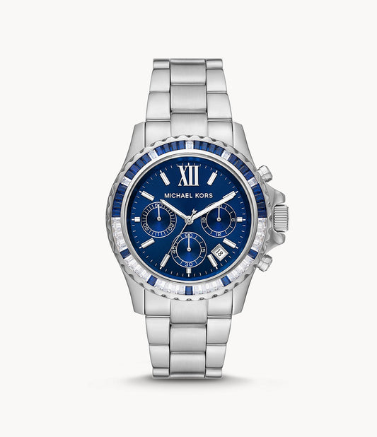 Michael Kors MK7237 Everest Blue and White crystal Set Bezel Women's Watch - mzwatcheslk srilanka