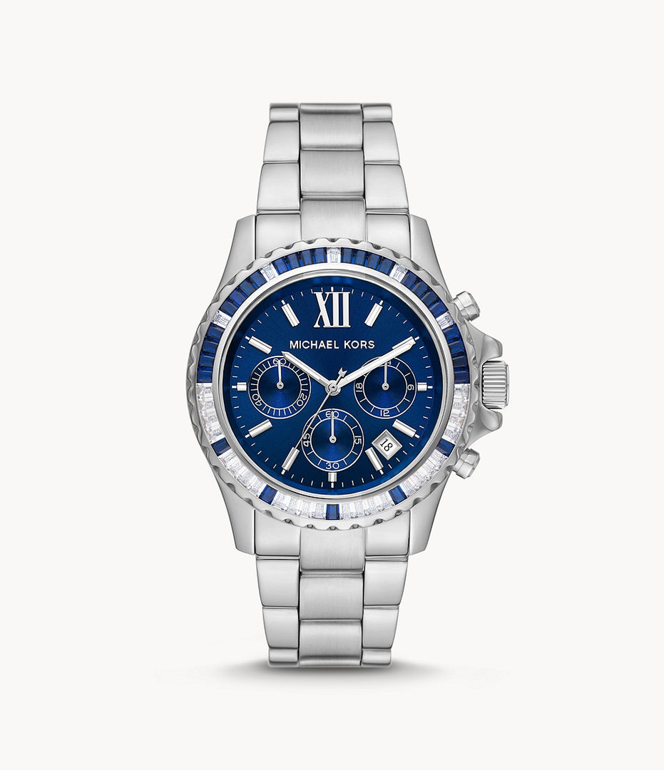 Michael Kors MK7237 Everest Blue and White crystal Set Bezel Women's Watch - mzwatcheslk srilanka