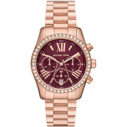 Michael Kors MK7275 Lexington Rose Gold Toned Burgundy Dial Women's Watch - mzwatcheslk srilanka