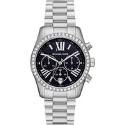Michael Kors MK7277 Lexington Black Glitter Dial Stainless Steel Women's Watch - mzwatcheslk srilanka