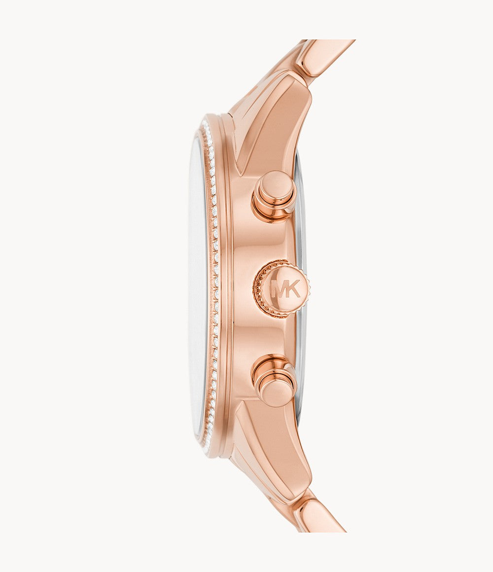 Michael kors rose discount gold crystal watch