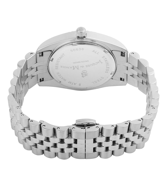 Jacques Du Manoir NRO.05 Inspiration 36mm Black Dial Stainless Steel Bracelet Women's Watch - mzwatcheslk srilanka