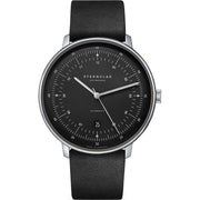 STERNGLAS S02-HH11-VI15 Hamburg Automatic Graphite Dial Black Leather Strap Men's Watch - mzwatcheslk srilanka