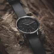 STERNGLAS S02-HH11-VI15 Hamburg Automatic Graphite Dial Black Leather Strap Men's Watch - mzwatcheslk srilanka