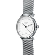 STERNGLAS S02-NA01-MI04 Naos Automatic White Dial Steel Mesh Bracelet Men's Watch - mzwatcheslk srilanka