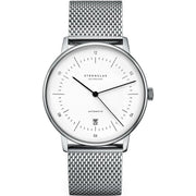 STERNGLAS S02-NA01-MI04 Naos Automatic White Dial Steel Mesh Bracelet Men's Watch - mzwatcheslk srilanka