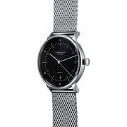 STERNGLAS S02-NA03-MI04 Naos Automatic Black Dial Steel Mesh Bracelet Men's Watch - mzwatcheslk srilanka