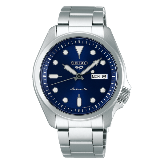 Seiko 5 SRPE53K1 Sport Automatic Watch Blue Dial Stainless Steel Bracelet Men's Watch - mzwatcheslk srilanka