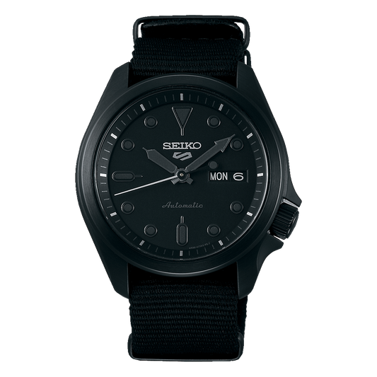 Seiko 5 Sports SRPE69K1 Black IP Plated Case Black NATO Strap Men's Watch - mzwatcheslk srilanka