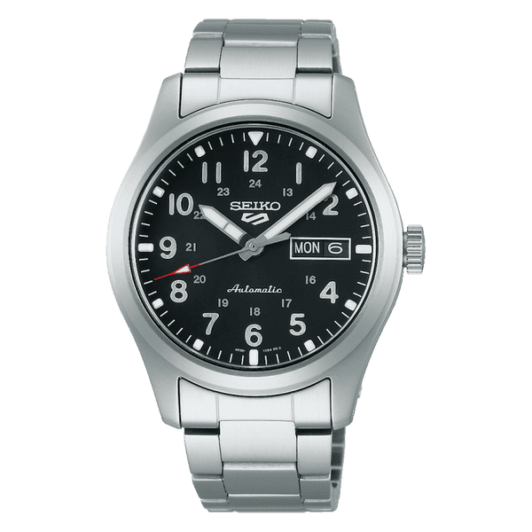 Seiko 5 SRPG27K1 Sports Field Black Dial Stainless Steel Bracelet Men's watch - mzwatcheslk srilanka