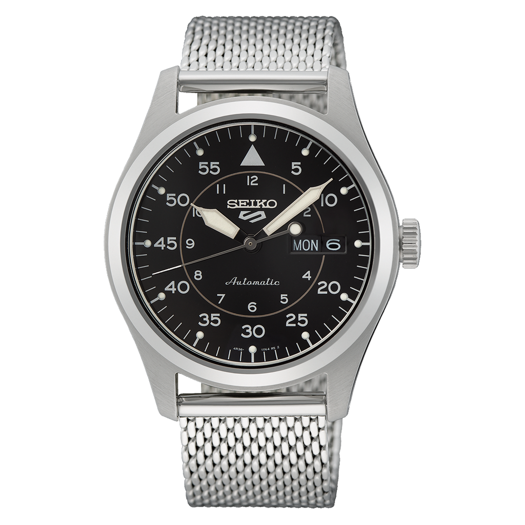Seiko 5 sales automatic black dial