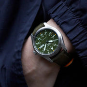 Seiko 5 Sports SRPH29K1 Flieger Green Dial Green Strap Automatic Men's Watch - mzwatcheslk srilanka