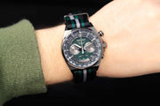 Seiko SSB411P1 Chronograph Green Dial Black and Green Strap Men's Watch - mzwatcheslk srilanka