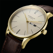 STERNGLAS S01-BE14-HE01 Berlin Quartz Sepia Gold Brown Leather Strap Men's Watch - mzwatcheslk srilanka