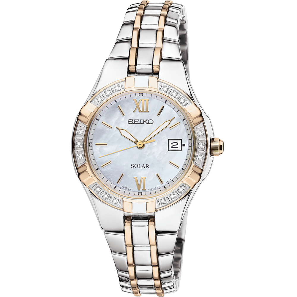 Seiko SUT068P9 Dress Watch Solar Stainless Steel Strap Women's Watch - mzwatcheslk srilanka