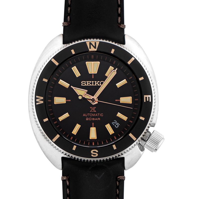 Seiko SRPG17K1 Prospex ‘Tortoise’ Land Edition Black Leather Strap Men's Watch - mzwatcheslk srilanka