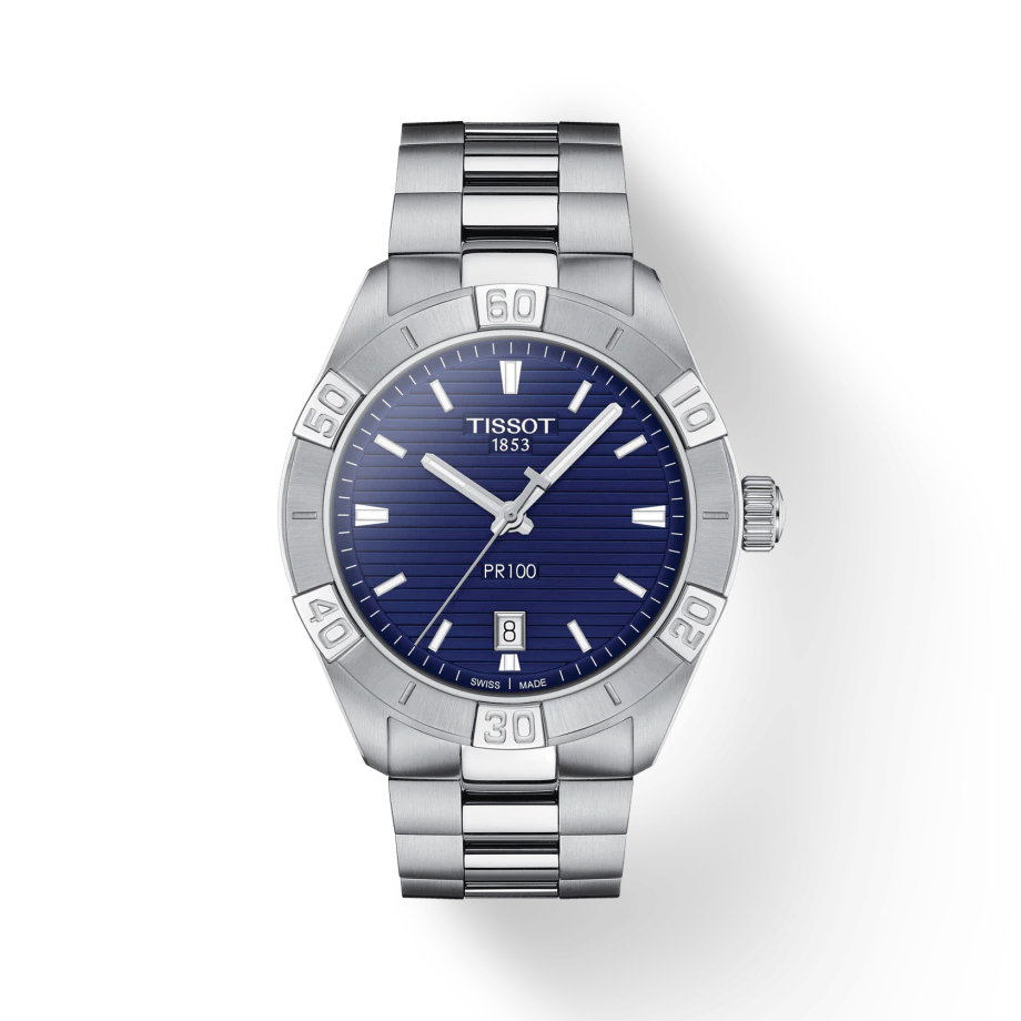 Tissot T1016101104100 PR100 Sport Blue Dial Stainless Steel Bracelet Men's Watch - mzwatcheslk srilanka