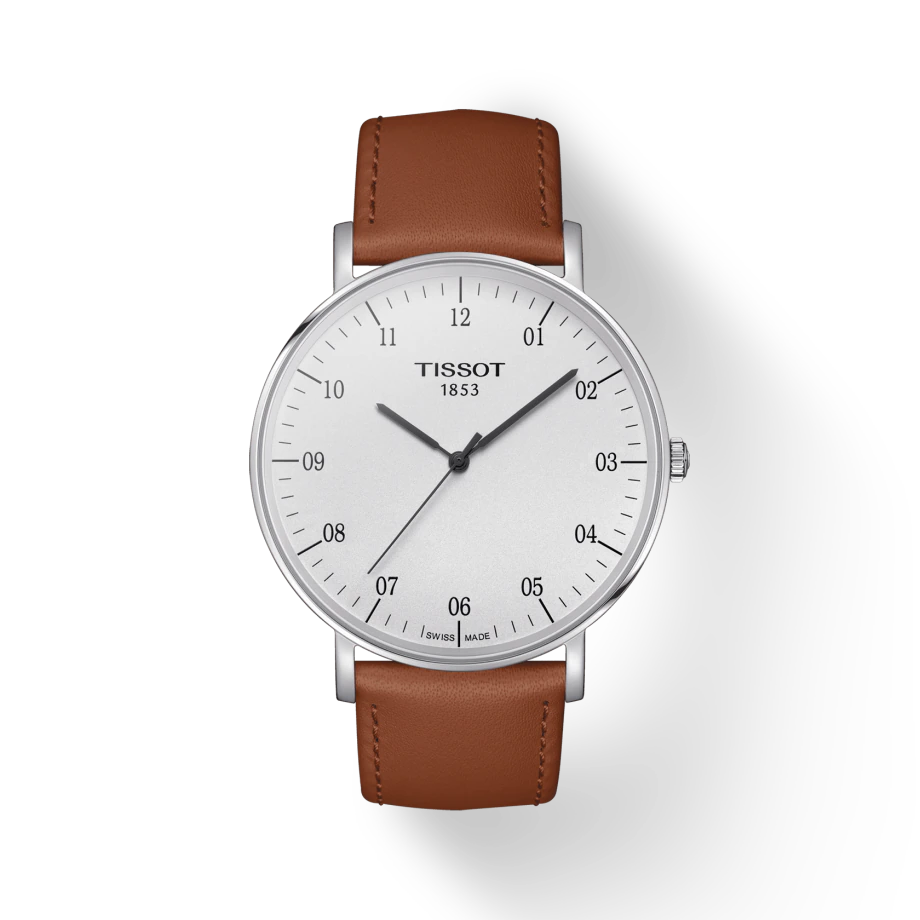 Tissot Everytime T1096101603700 White Dial Brown Leather Strap Men's  Watch - mzwatcheslk srilanka