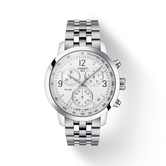 Tissot T1144171103700 PRC 200 Chronograph Silver Dial Stainless Steel Men's Watch - mzwatcheslk srilanka