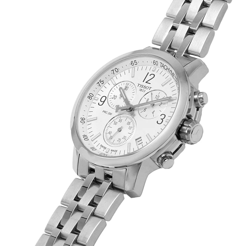 Tissot T1144171103700 PRC 200 Chronograph Silver Dial Stainless Steel Men's Watch - mzwatcheslk srilanka