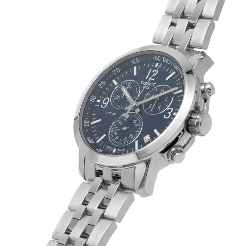 Tissot T1144171104700 PRC 200 Chronograph Blue Dial Stainless Steel Men's Watch - mzwatcheslk srilanka