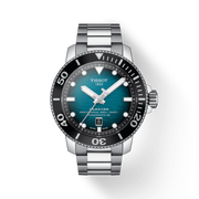Tissot  T1206071104100 Seastar 2000 Pro Powermatic 80 Turquoise Dial Steel Bracelet Men's Watch - mzwatcheslk srilanka