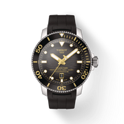 Tissot T1206071744101 Seastar 2000 Powermatic 80 Black Silicone Men's Watch - mzwatcheslk srilanka