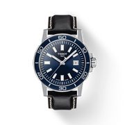 Tissot T1256101604100 Supersport Blue Dial Black Leather Strap Men's Watch - mzwatcheslk srilanka