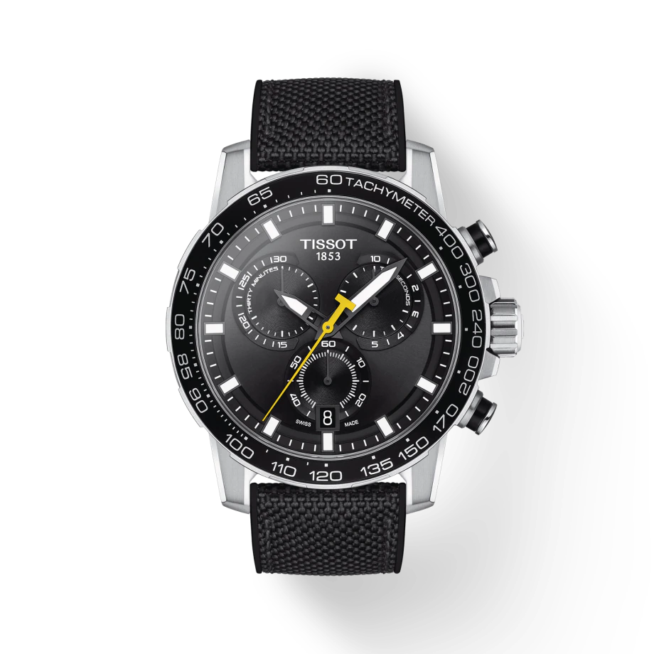 Tissot T1256171705102 Supersports Chrono Black Dial Black Leather Strap Men's Watch - mzwatcheslk srilanka