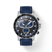 Tissot  T1256171705103 Supersports Chrono Blue Dial  Blue Leather Strap Men's Watch - mzwatcheslk srilanka