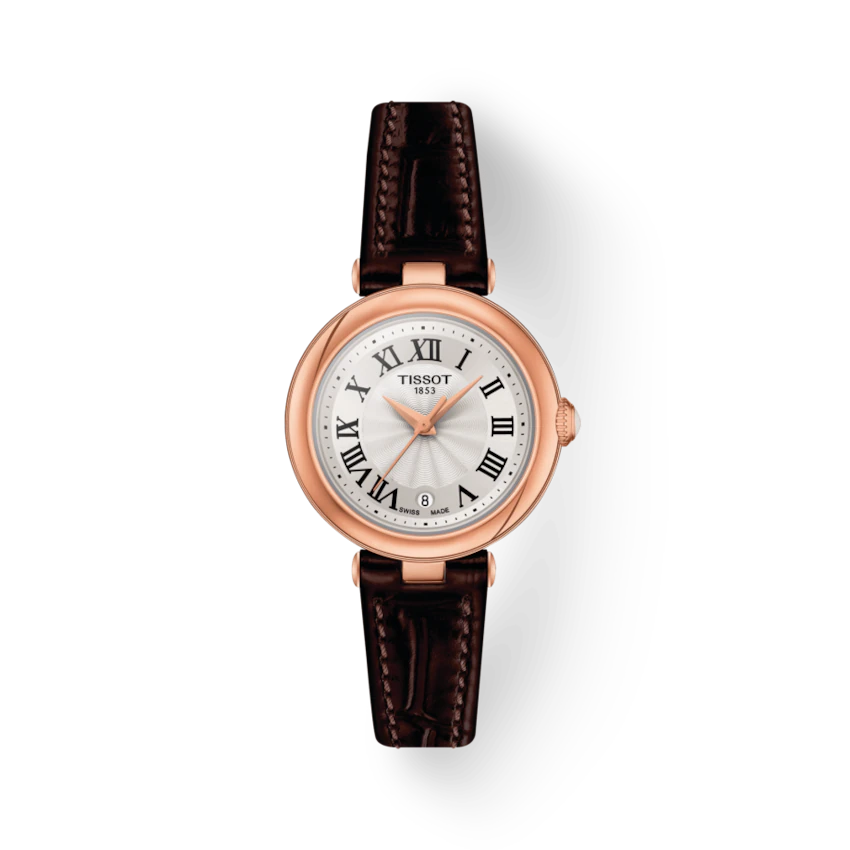 Tissot T1260103601300 Bellissima Silver Dial Brown Leather Strap Women’s Watch - mzwatcheslk srilanka