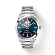 Tissot T1274071104101 Gentleman Powermatic 80  Blue Dial  Open Heart  Stainless Steel Bracelet Men's Watch - mzwatcheslk srilanka