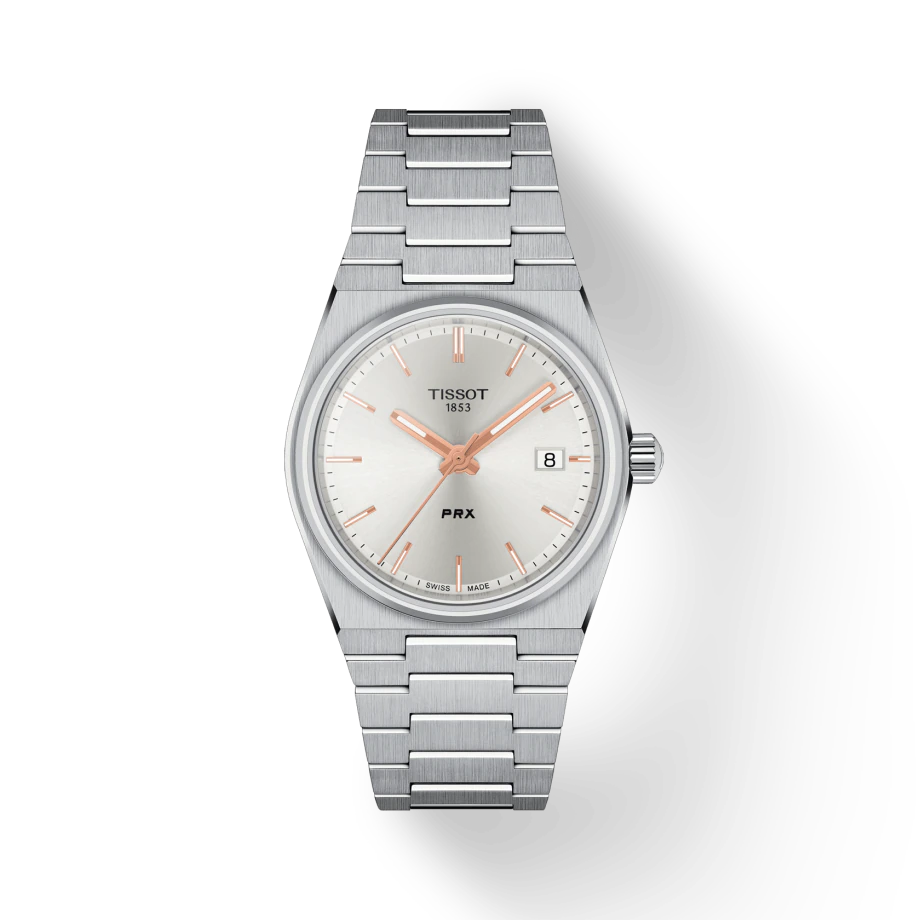 Tissot T1372101103100 PRX 40 205 35mm Rose Gold  Unisex Watch - mzwatcheslk srilanka