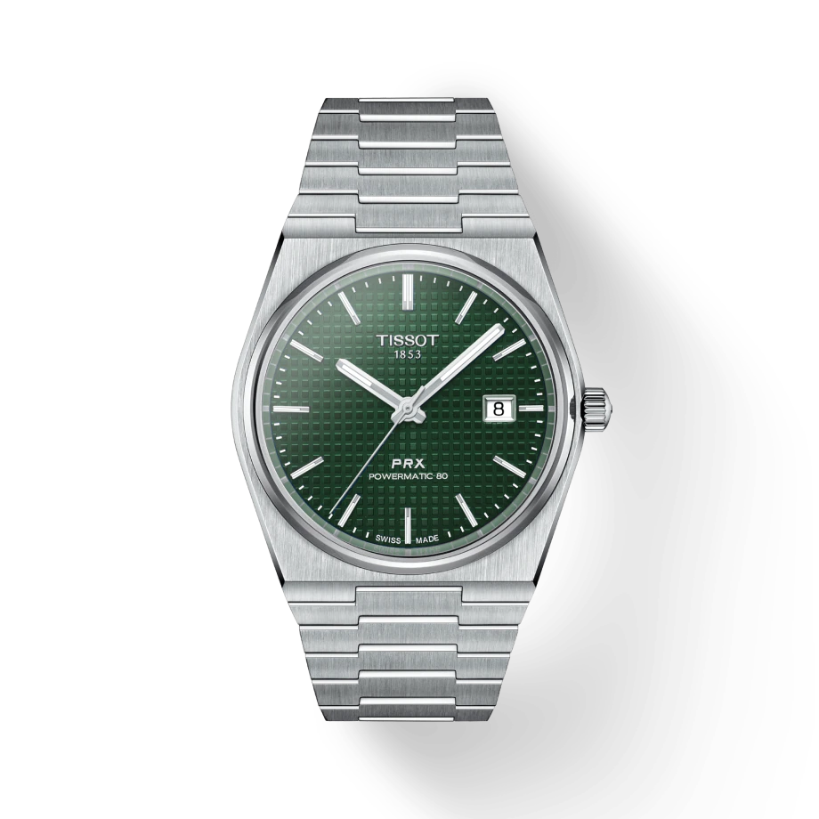 Tissot T1374071109100 PRX Powermatic 80 40mm Automatic Green Men's Watch - mzwatcheslk srilanka