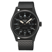Seiko 5 Sports SRPH25K1 Flieger Automatic Black Dial Black Milanese Bracelet Men's Watch - mzwatcheslk srilanka