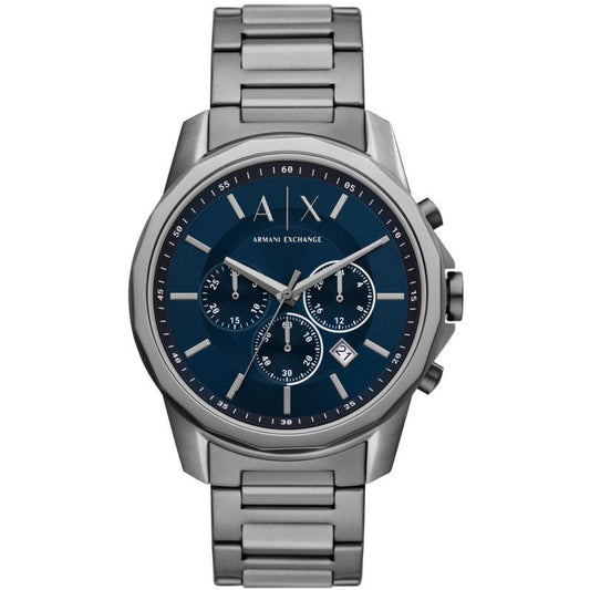 Armani Exchange AX1731 Blue Dial Chronograph Gunmetal Stainless Steel Bracelet Men's Watch - mzwatcheslk srilanka