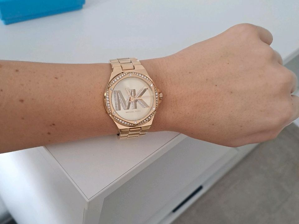 Michael Kors MK1062SET Lennox Gold MK Dial Gold Strap Matching Bracelet Women's Watch - mzwatcheslk srilanka