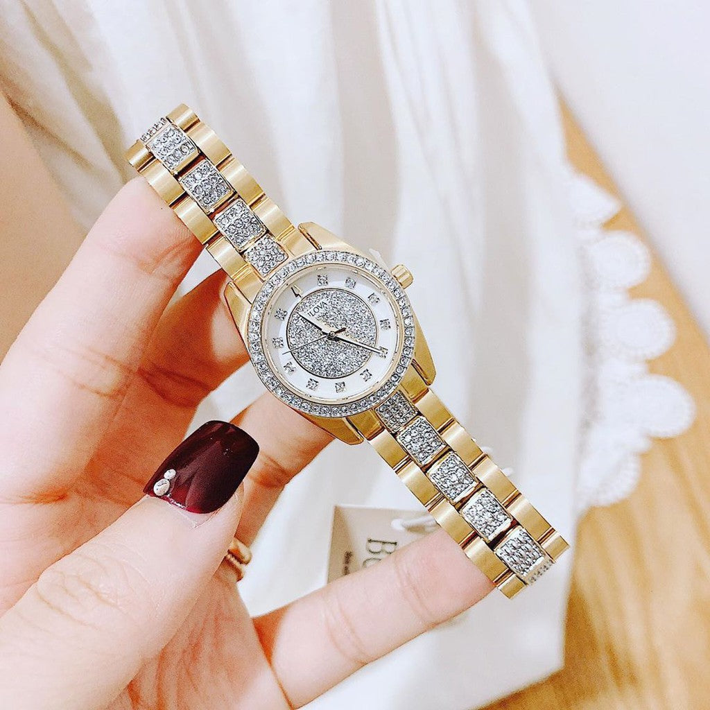 Bulova 98L241 Two Tone Crystal Set Bracelet Dial Women's Watch - mzwatcheslk srilanka