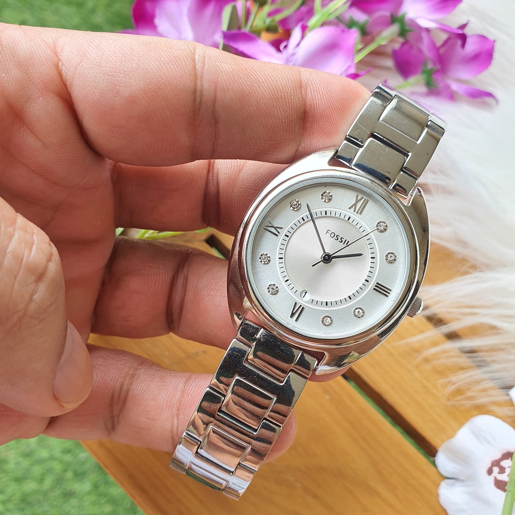 Fossil ES5069 Gabby Silver Stainless Steel Quartz  Women's Watch - mzwatcheslk srilanka